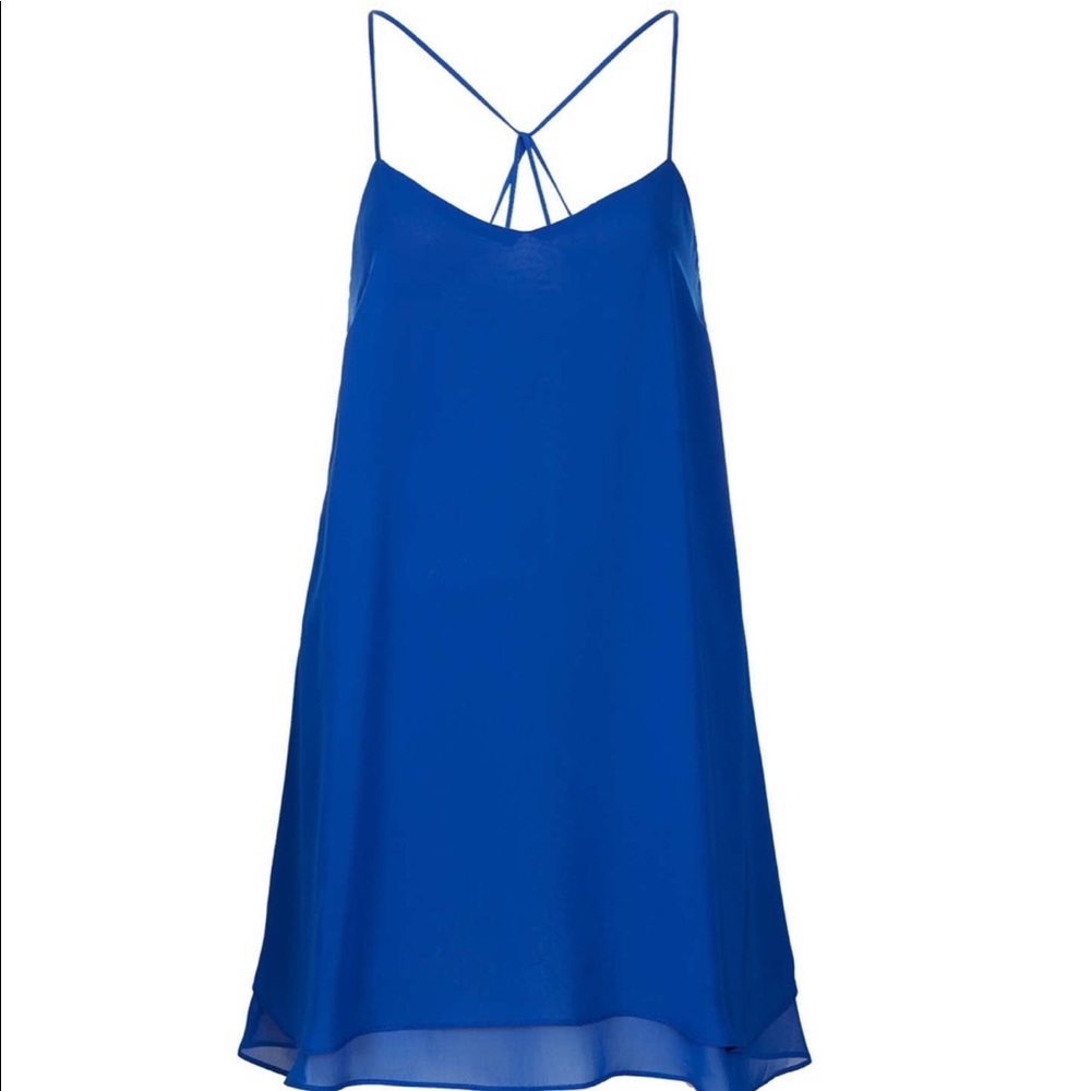 Topshop Blue Strappy Chiffon Slipdress SZ 4